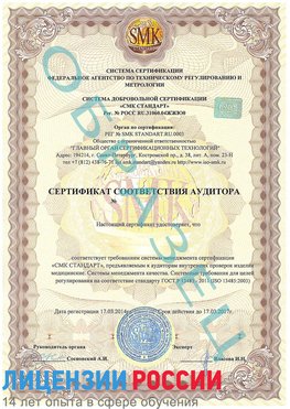 Образец сертификата соответствия аудитора Котельники Сертификат ISO 13485